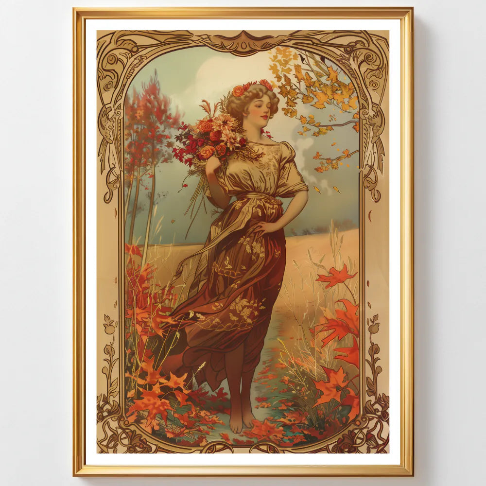 Affiche Art Nouveau - Affiche Automne "Balade Automnale"