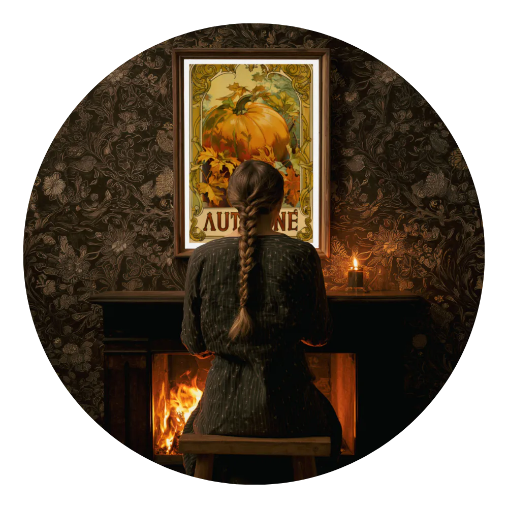 Affiche Automne "Citrouilles"