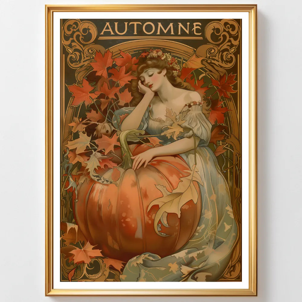 Affiche Art Nouveau - Affiche Automne "Automne Rêveries d'automne"