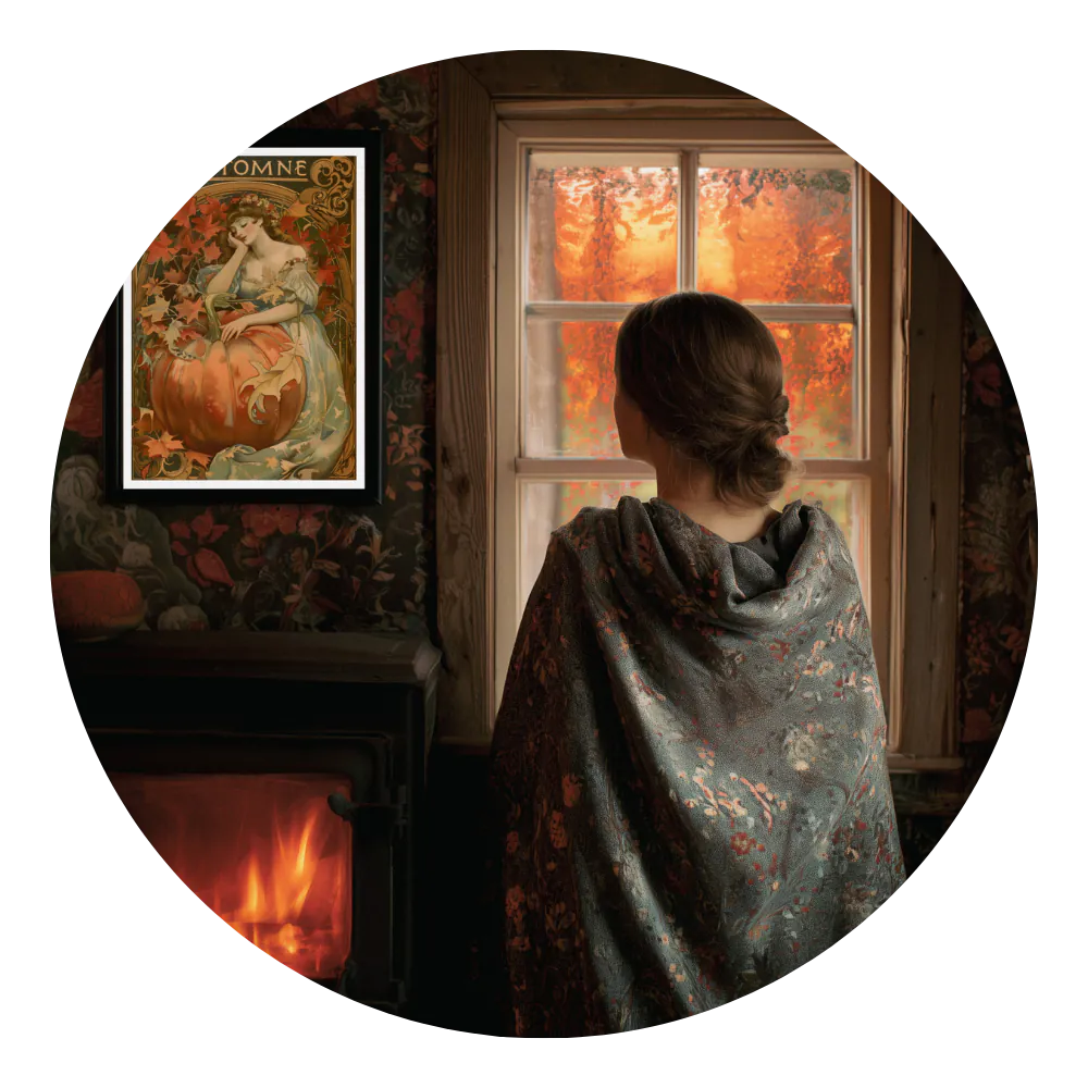 Affiche Art Nouveau - Affiche Automne "Automne Rêveries d'automne"