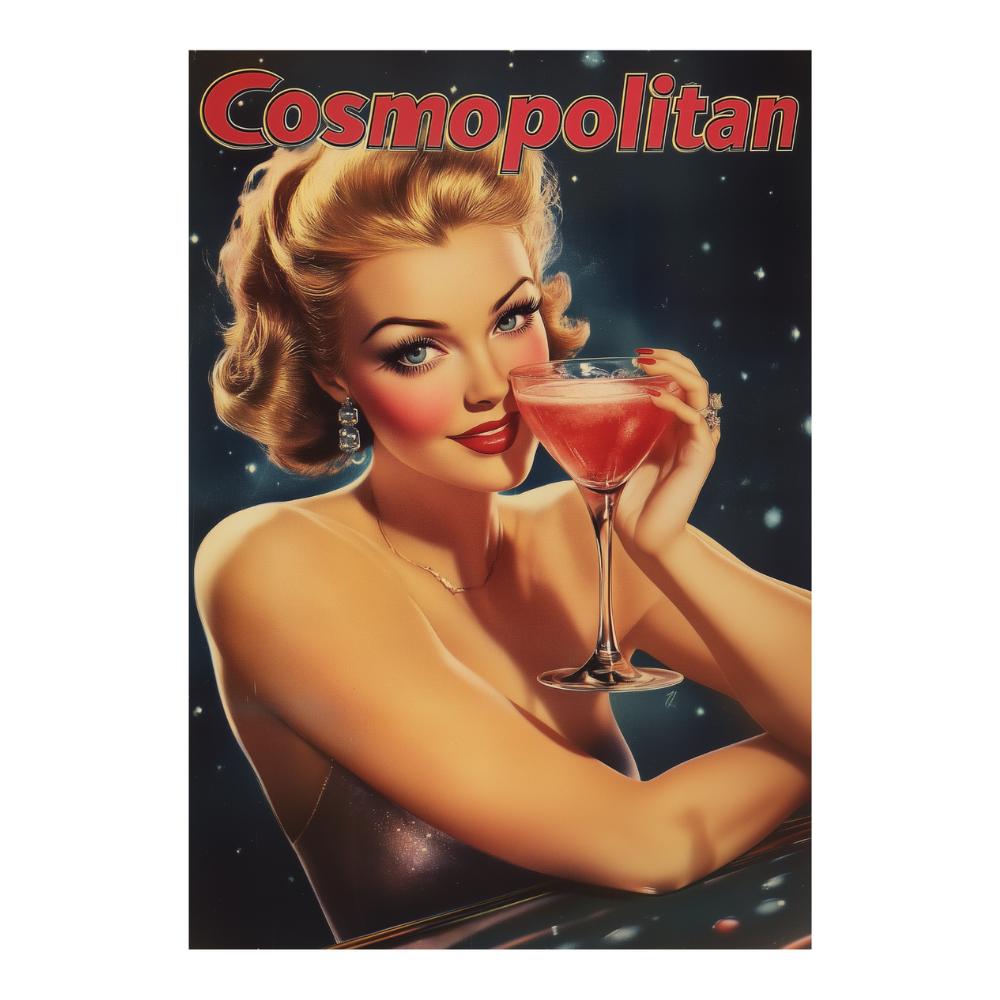 Affiches Rétro - Collection Cocktails Vintage "Cosmopolitan"