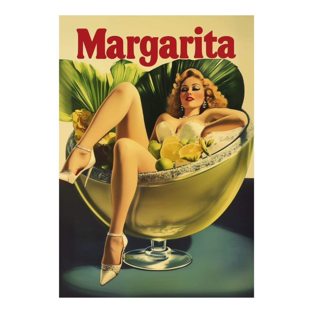 Affiches Rétro - Collection Cocktails Vintage "Margarita"