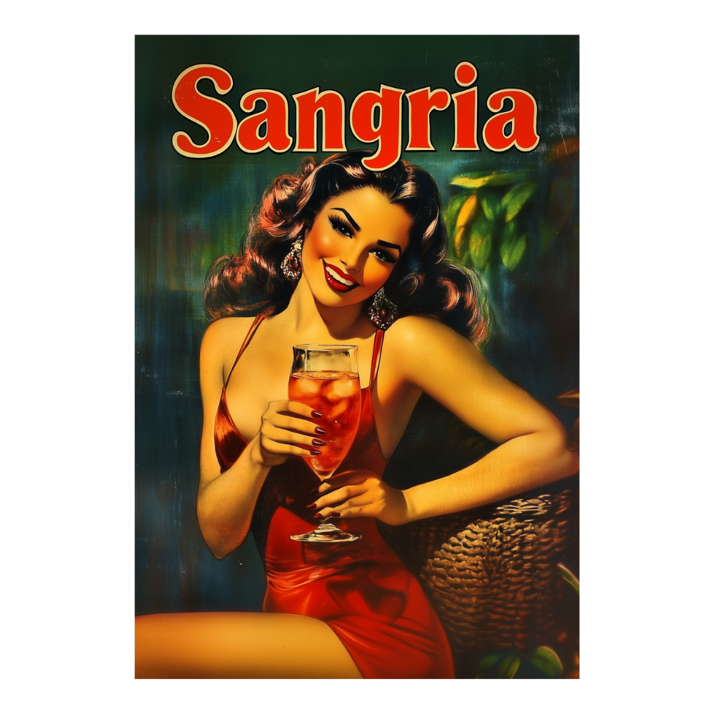 Affiches Rétro - Collection Cocktails Vintage "Sangria"