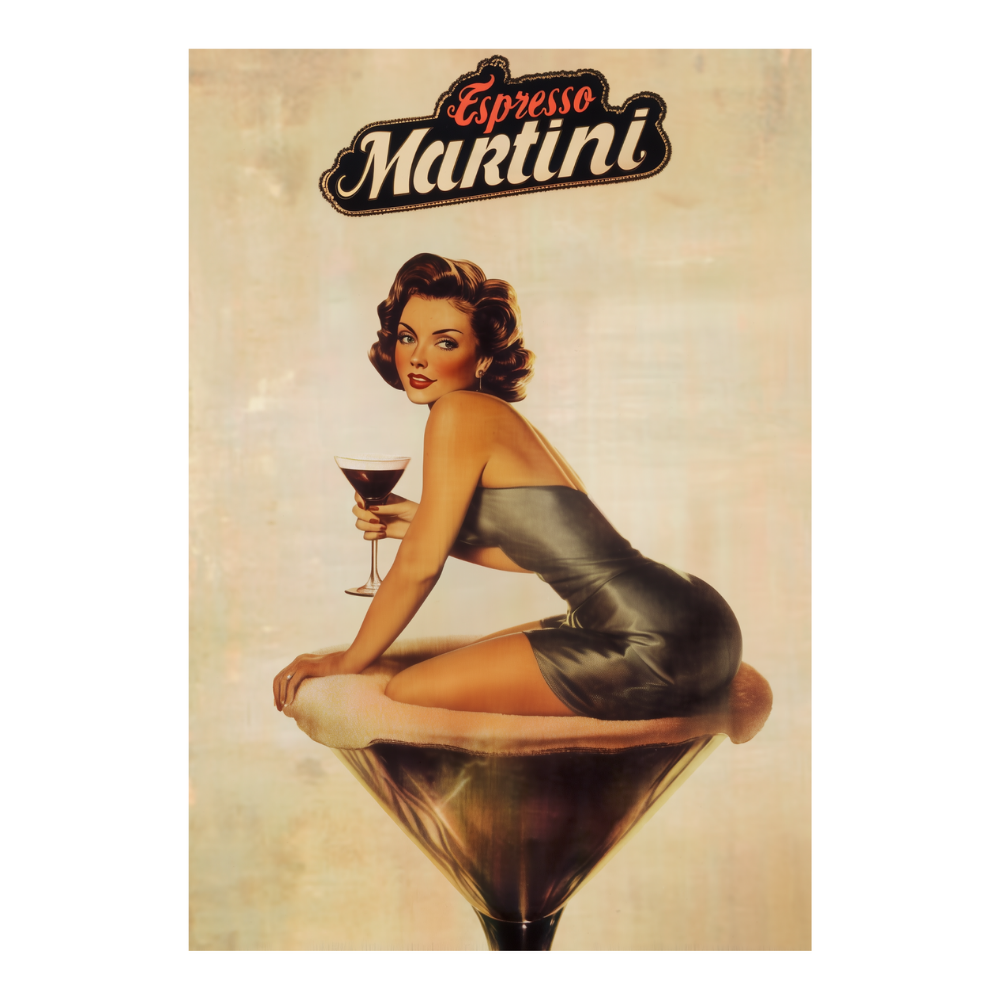 Affiches Rétro - Collection Cocktails Vintage "Espresso Martini"