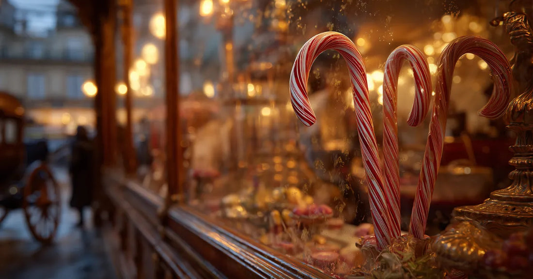 Adoptez une affiche Noël vintage Sucre d’orge, symbole d’une décoration de Noël traditionnelle