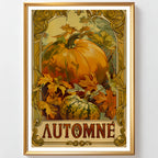 Affiche Art Nouveau - Affiche Automne "Citrouilles"