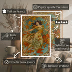 Affiche Art Nouveau - Affiche Automne "Danse des feuilles"
