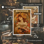 Affiche Art Nouveau - Affiche Automne "La femme au chat noir"