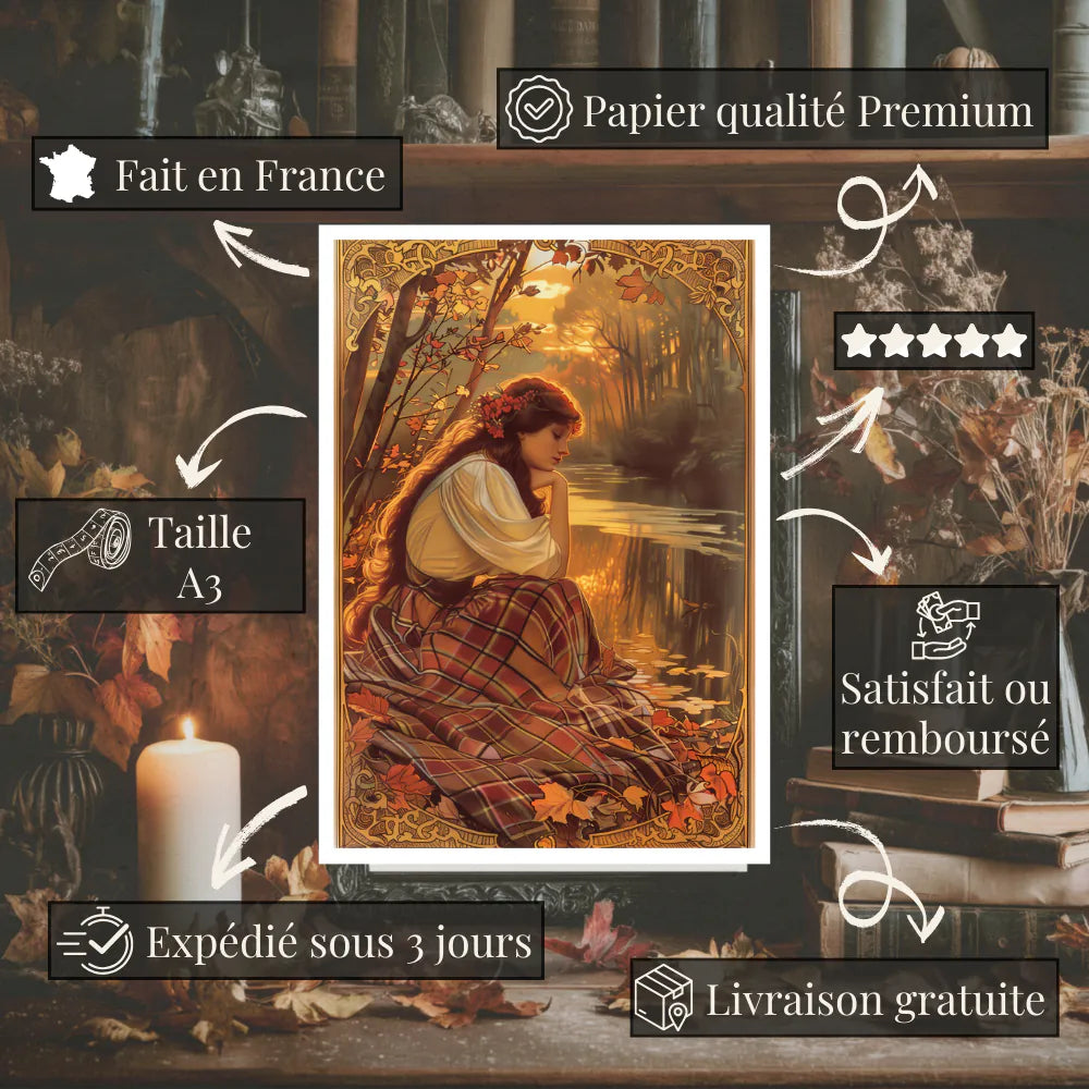 Affiche Art Nouveau - Affiche Automne "Songes d'Automne"