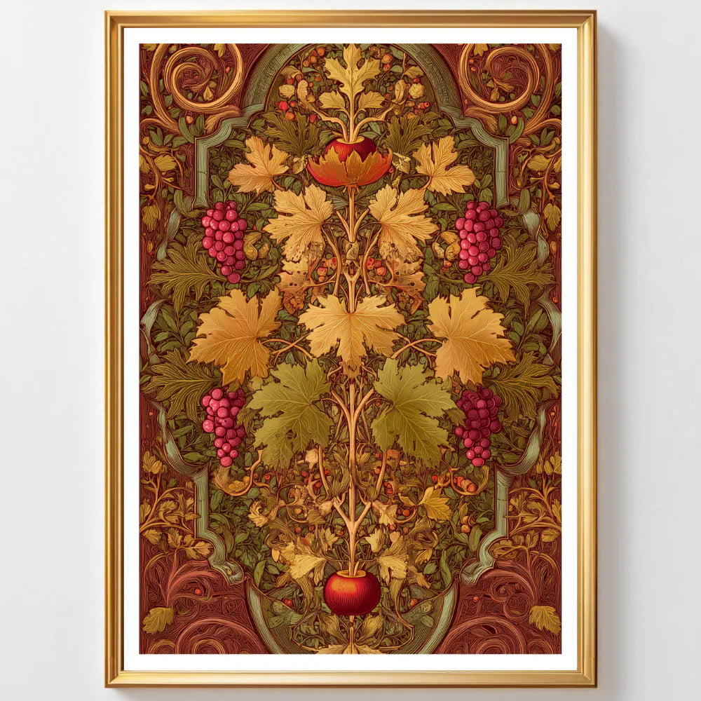 Affiche Art Nouveau - Affiche Automne "Symphonie végétale"