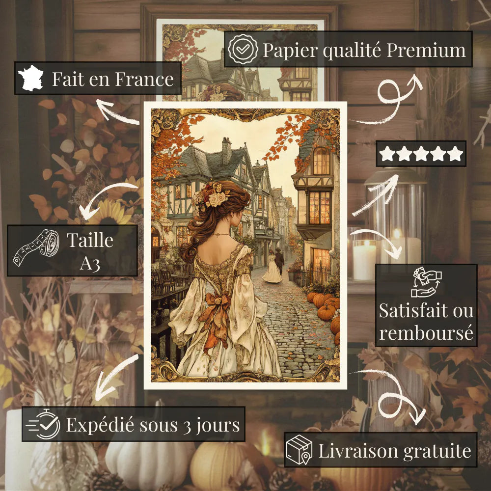 Affiches Art Nouveau - Collection d'Automne "Village automnal"