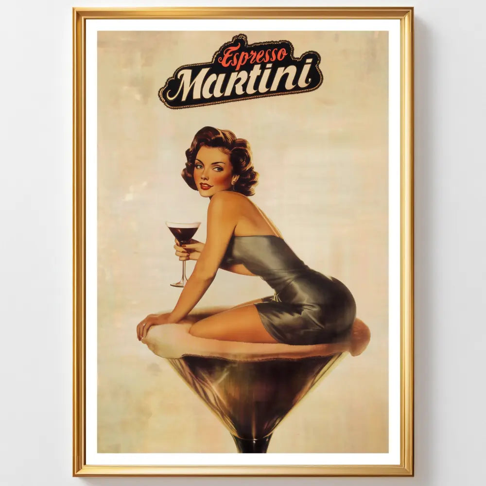 Affiches Rétro - Collection Cocktails Vintage "Espresso Martini"