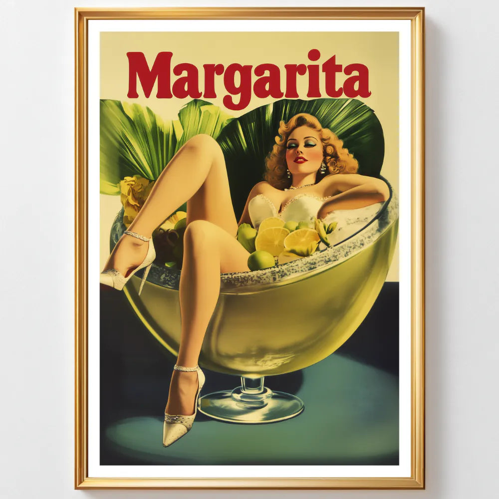 Affiche Rétro -  Cocktails Vintage "Margarita"