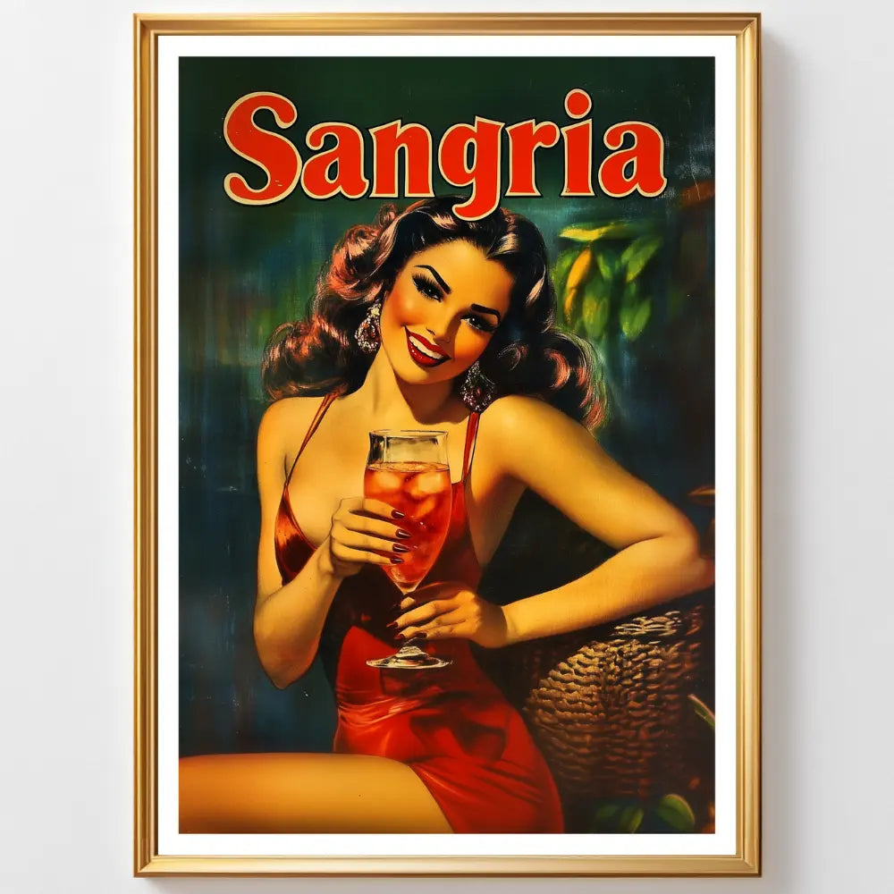Affiches Rétro - Collection Cocktails Vintage "Sangria"