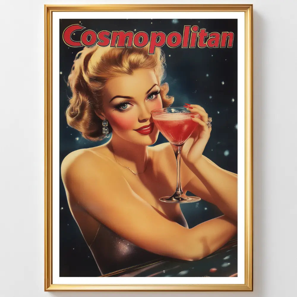 Affiches Rétro - Collection Cocktails Vintage "Cosmopolitan"