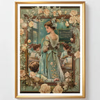 Affiches Art Nouveau - Collection Métiers d'antan "la maitresse"
