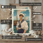 Affiches Art Nouveau - Collection Métiers d'antan "Le Marin"