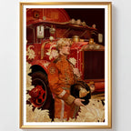 Affiches Art Nouveau - Collection Métiers d'antan "Le Pompier"