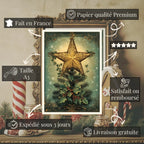 Affiches Art Nouveau - Collection Noël Vintage "Étoile de noël"