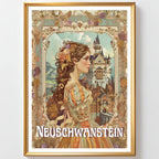Affiches Art Nouveau - Collection Villes Art Nouveau "Neuschwanstein"