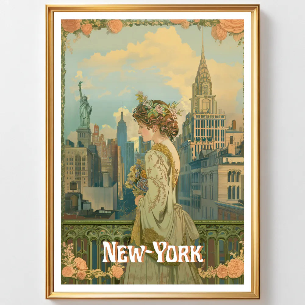 Affiches Art Nouveau - Collection Villes Art Nouveau "New-York"