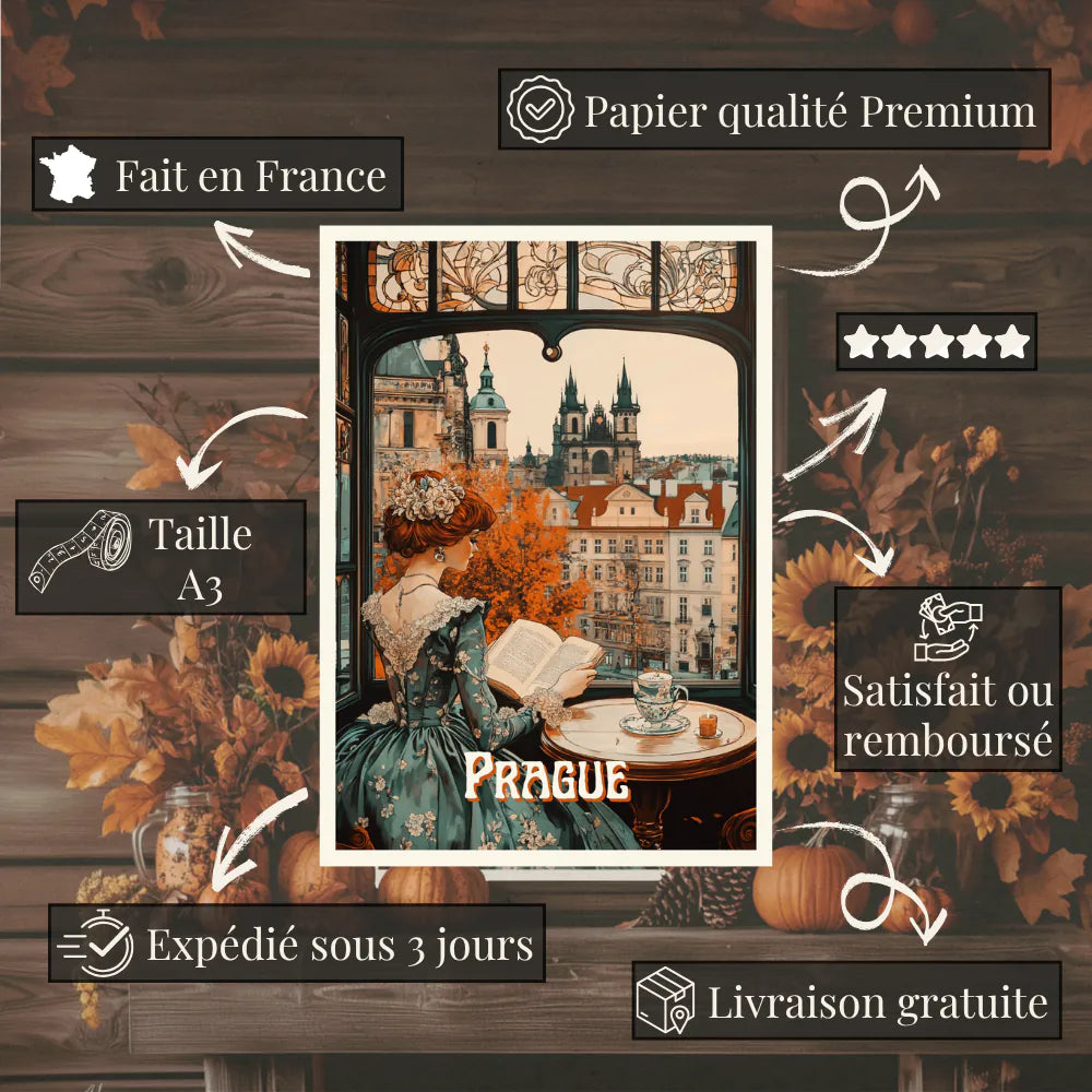 Affiches Art Nouveau - Collection Villes Art Nouveau "Prague"