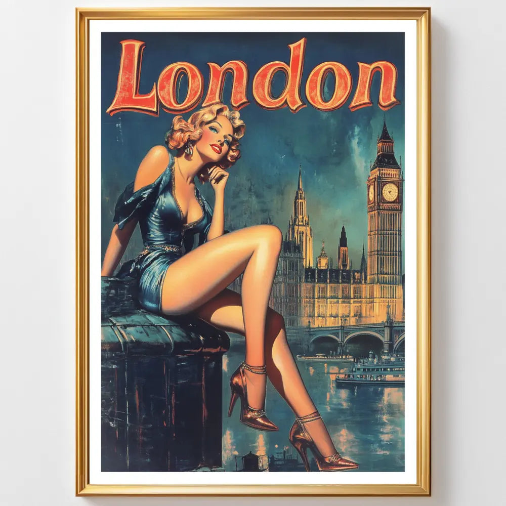 Affiche rétro - Affiche Villes Vintage "Londres"