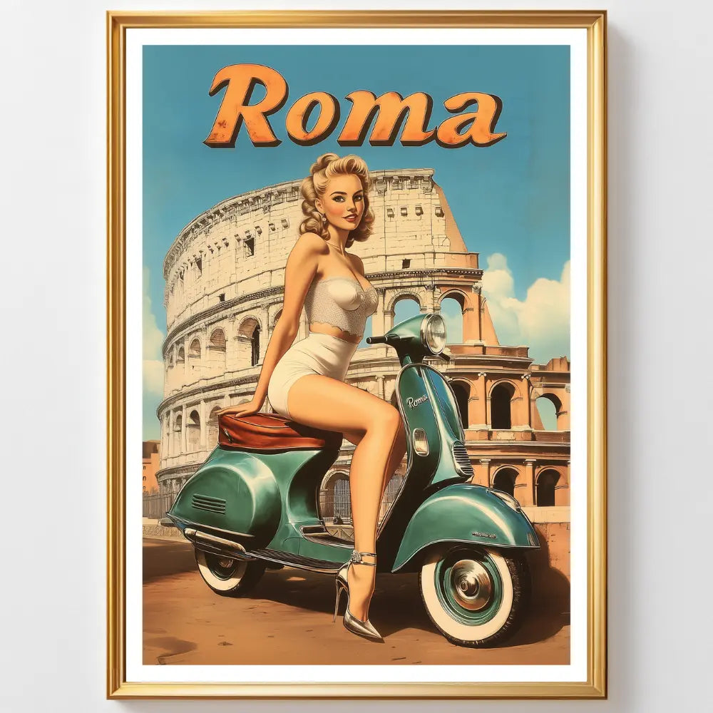 Affiches Rétro - Collection Villes Rétro "Rome"