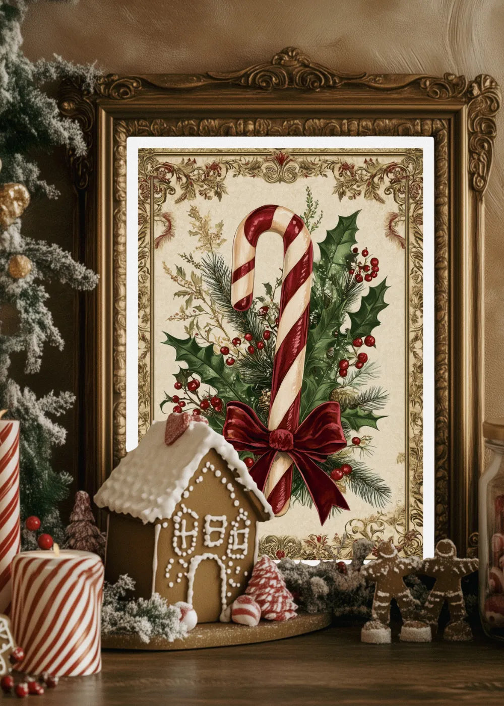 Affiche noël vintage sucre d'orge