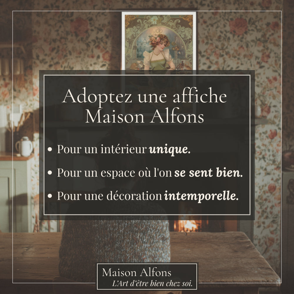 Affiches Art Nouveau - Collection Métiers d'antan "La Cuisinière"