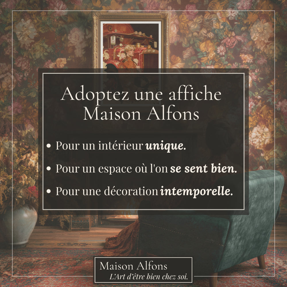 Affiches Art Nouveau - Collection Métiers d'antan "Le Pompier"