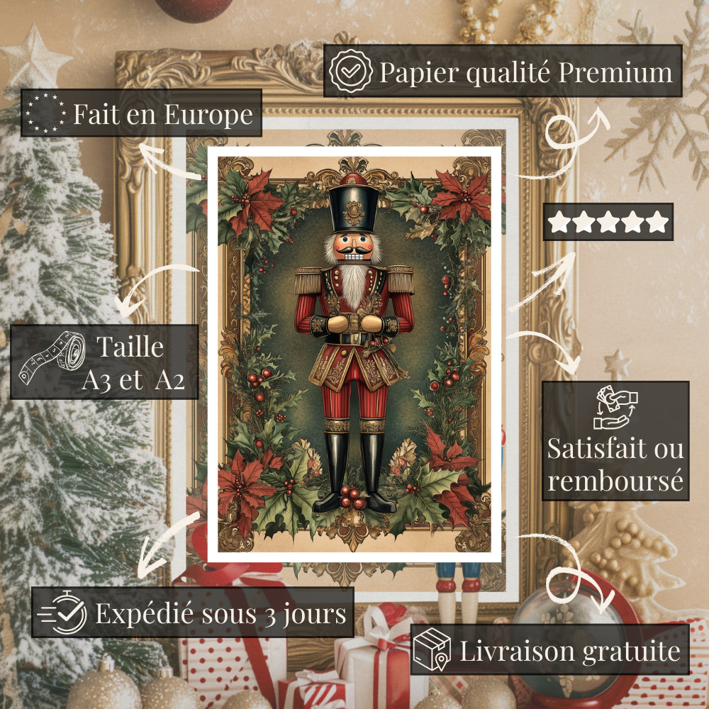 Affiches Art Nouveau - Collection Noël Vintage "Casse-Noisette"