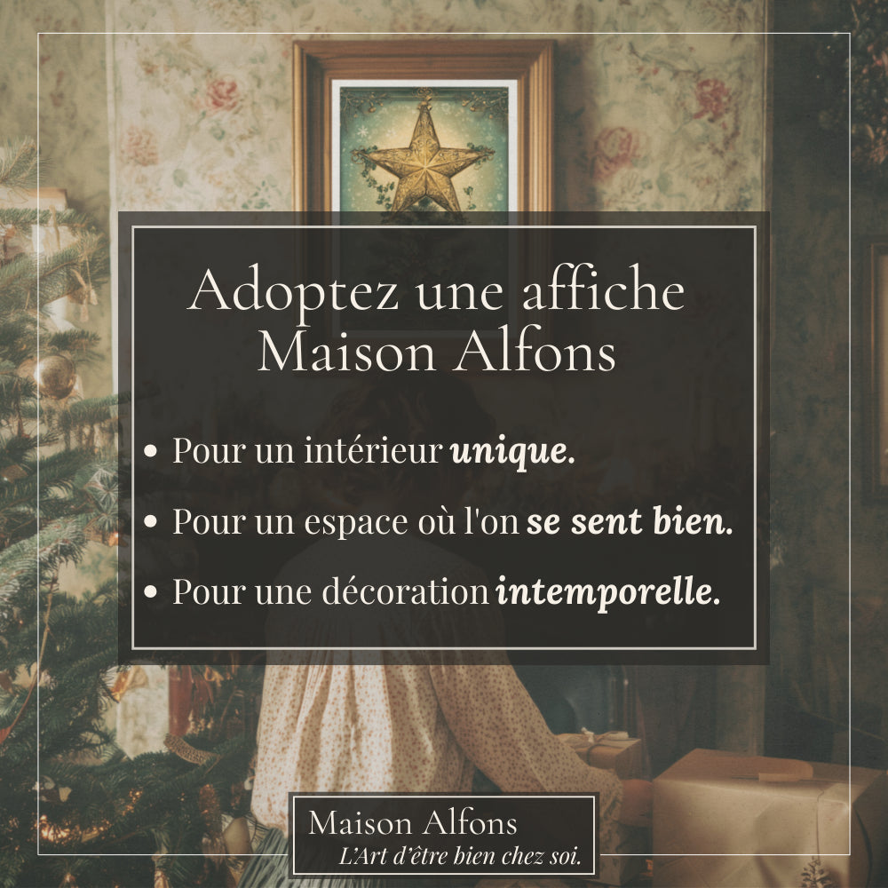 Affiches Art Nouveau - Collection Noël Vintage "Étoile de noël"