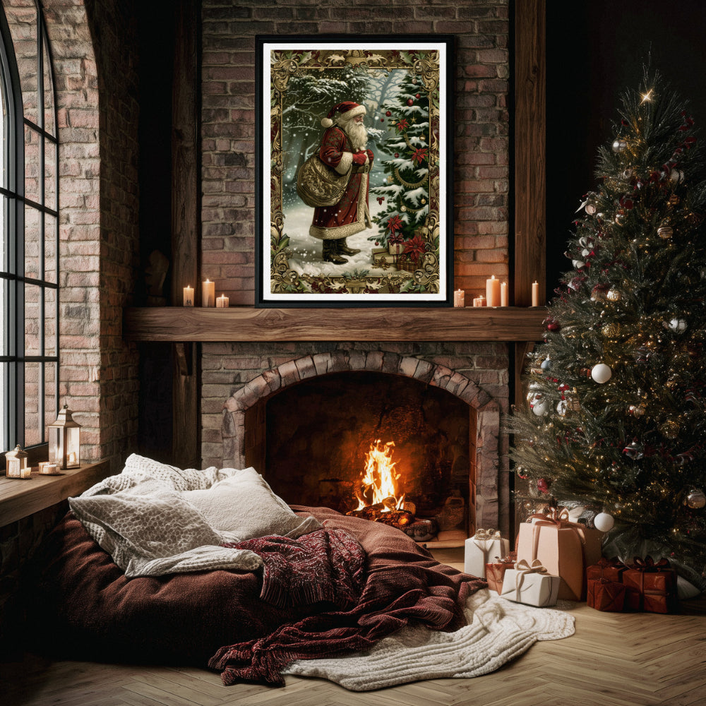 Affiches Art Nouveau - Collection Noël Vintage "Père noël"