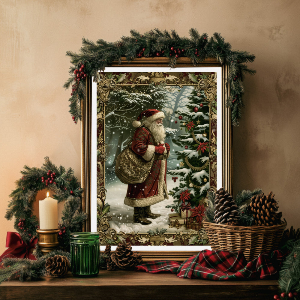 Affiches Art Nouveau - Collection Noël Vintage "Père noël"