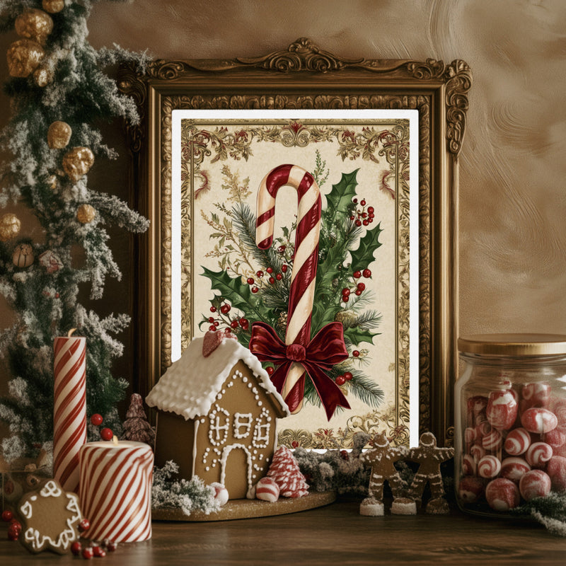 Affiche Noël Vintage "Sucre d'orge"