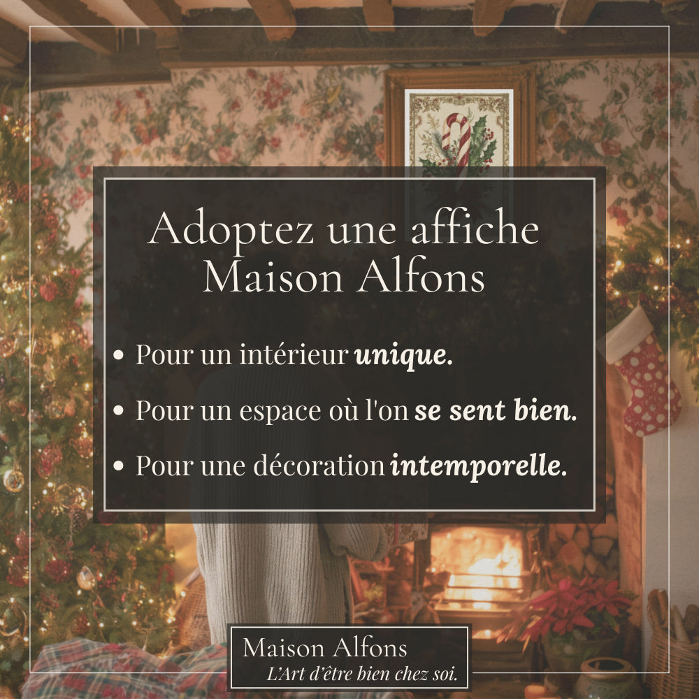 Affiches Art Nouveau - Collection Noël Vintage "Sucre d'orge"