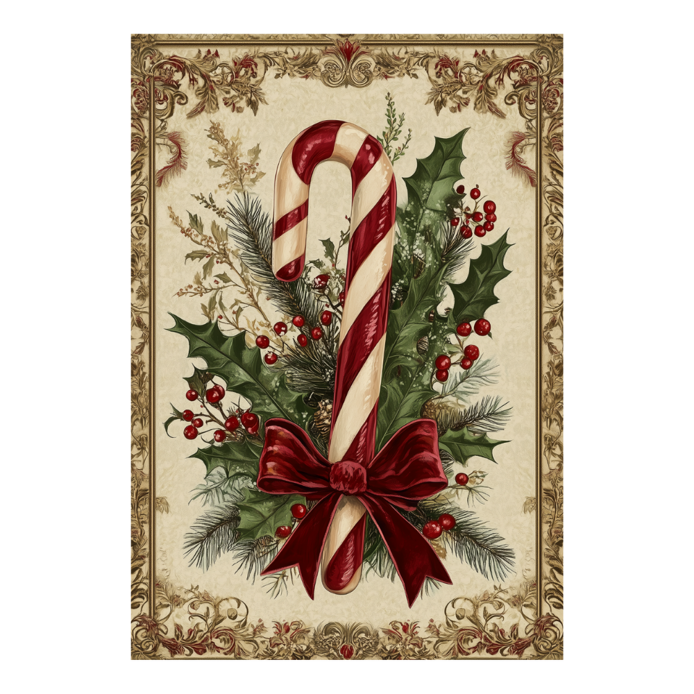 Affiches Art Nouveau - Collection Noël Vintage "Sucre d'orge"
