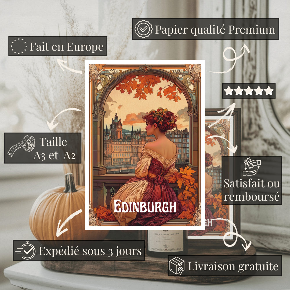 Affiches Art Nouveau - Collection Villes Art Nouveau "Edinburgh"