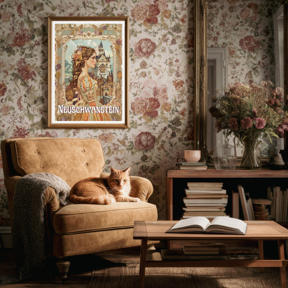 Affiches Art Nouveau - Collection Villes Art Nouveau "Neuschwanstein"