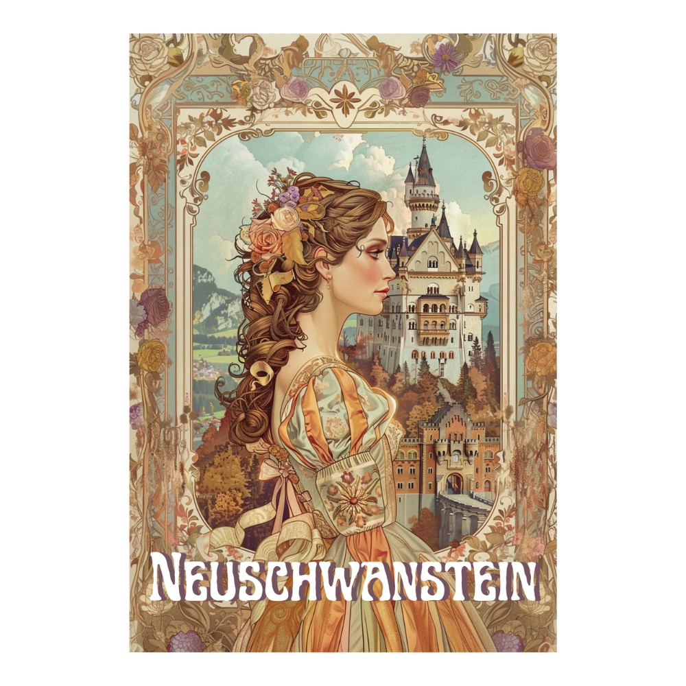 Affiches Art Nouveau - Collection Villes Art Nouveau "Neuschwanstein"