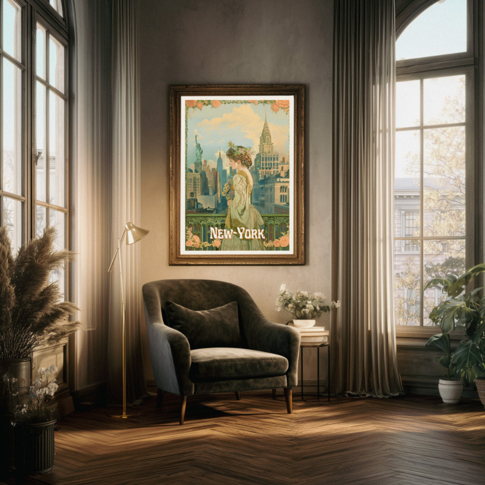 Affiches Art Nouveau - Collection Villes Art Nouveau "New-York"