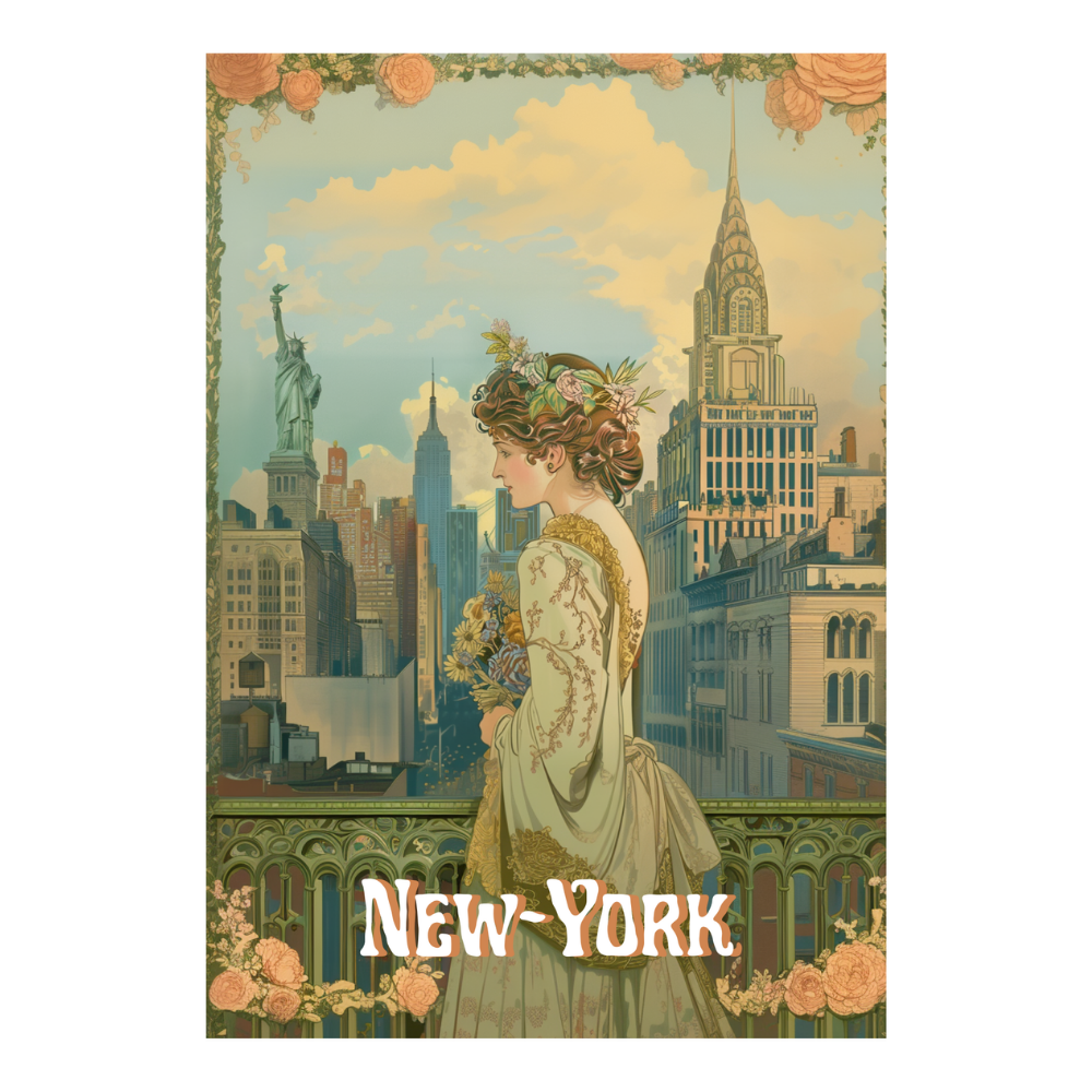 Affiches Art Nouveau - Collection Villes Art Nouveau "New-York"