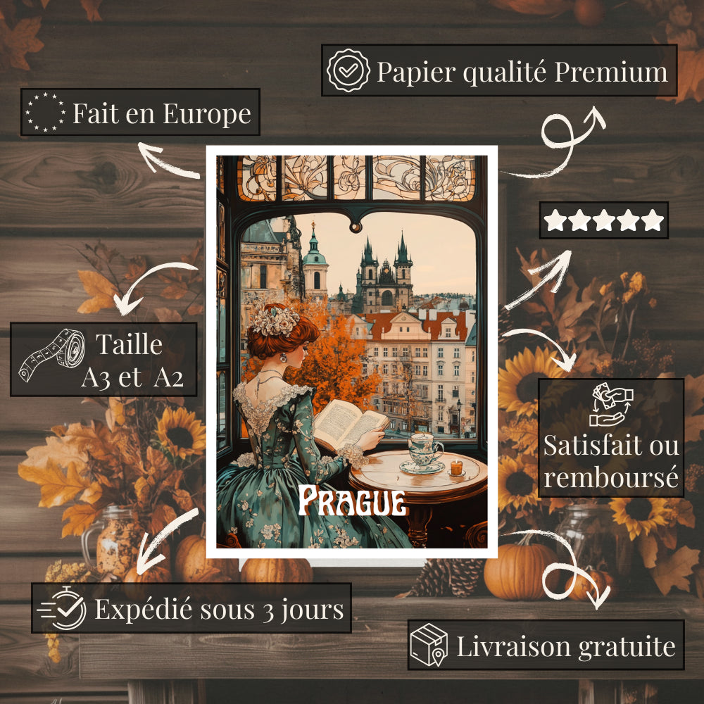 Affiches Art Nouveau - Collection Villes Art Nouveau "Prague"