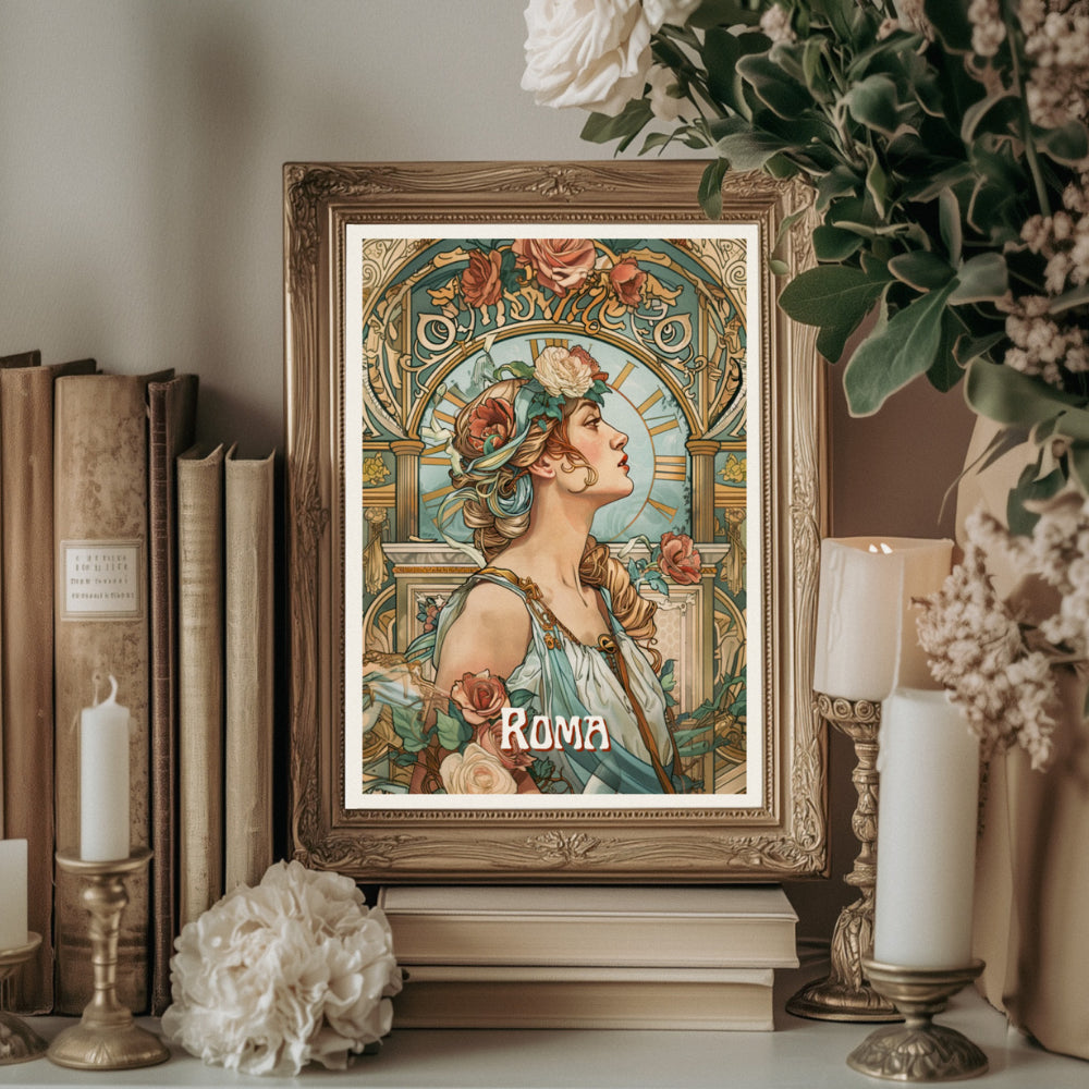 Affiches Art Nouveau - Collection Villes Art Nouveau "Roma"