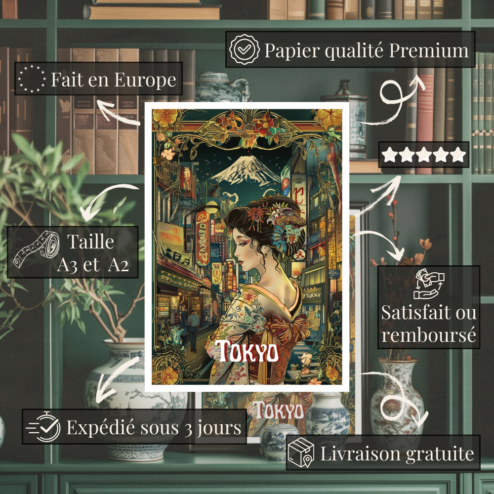Affiches Art Nouveau - Collection Villes Art Nouveau "Tokyo"