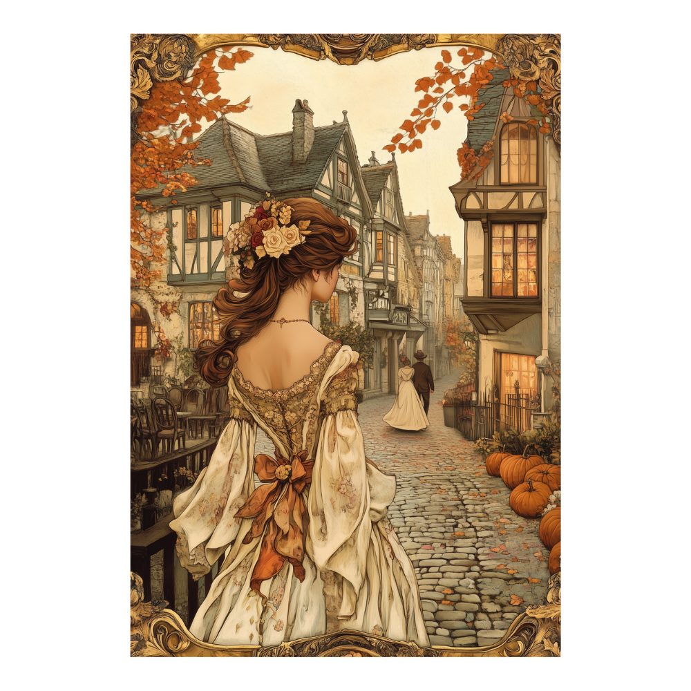 Affiches Art Nouveau - Collection d'Automne "Village automnal"