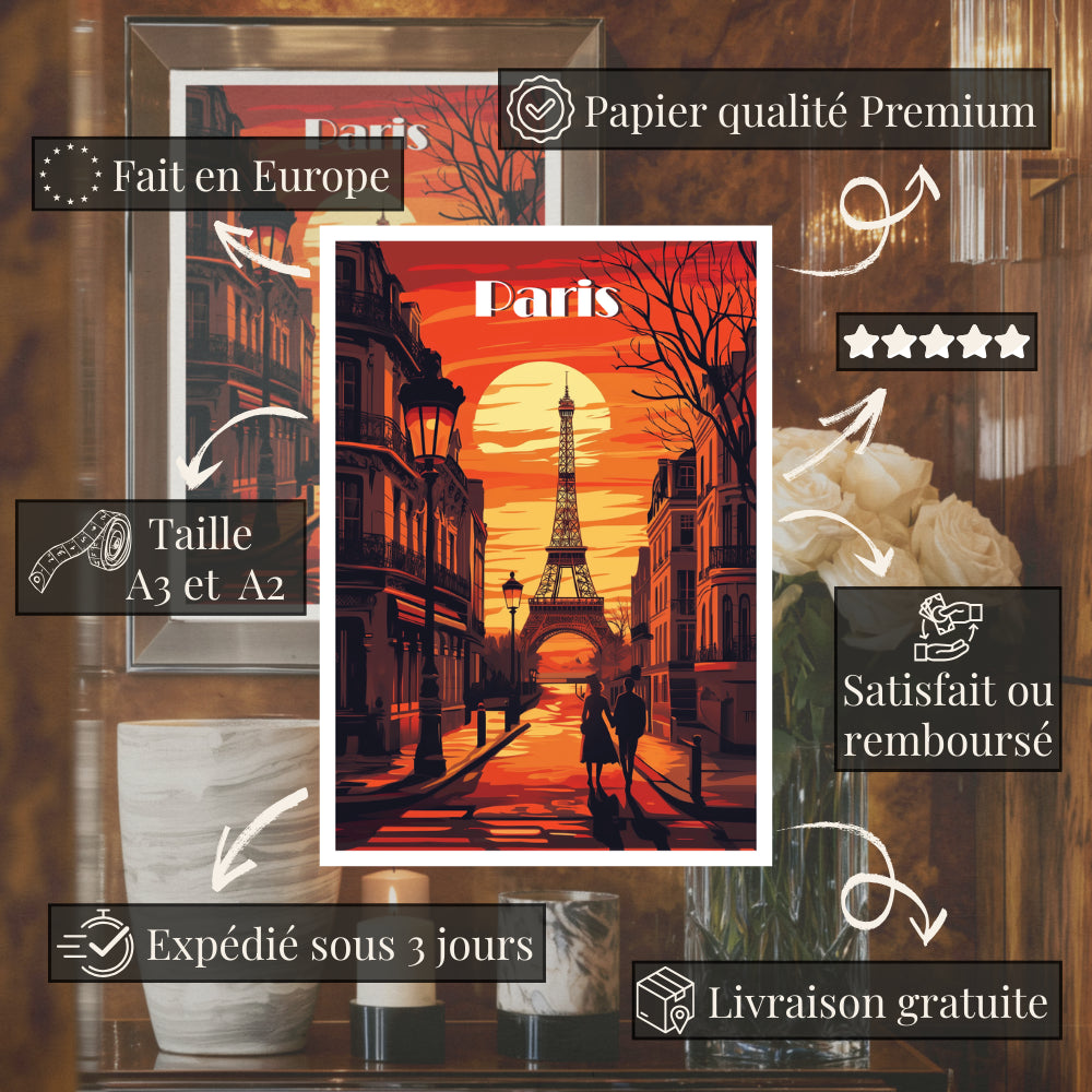 Affiches Art Déco - Collection Paris Art Déco "Golden Hour"
