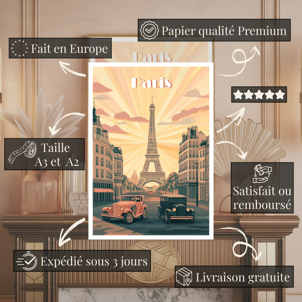 Affiches Art Déco - Collection Paris Art Déco "La Tour Eiffel"
