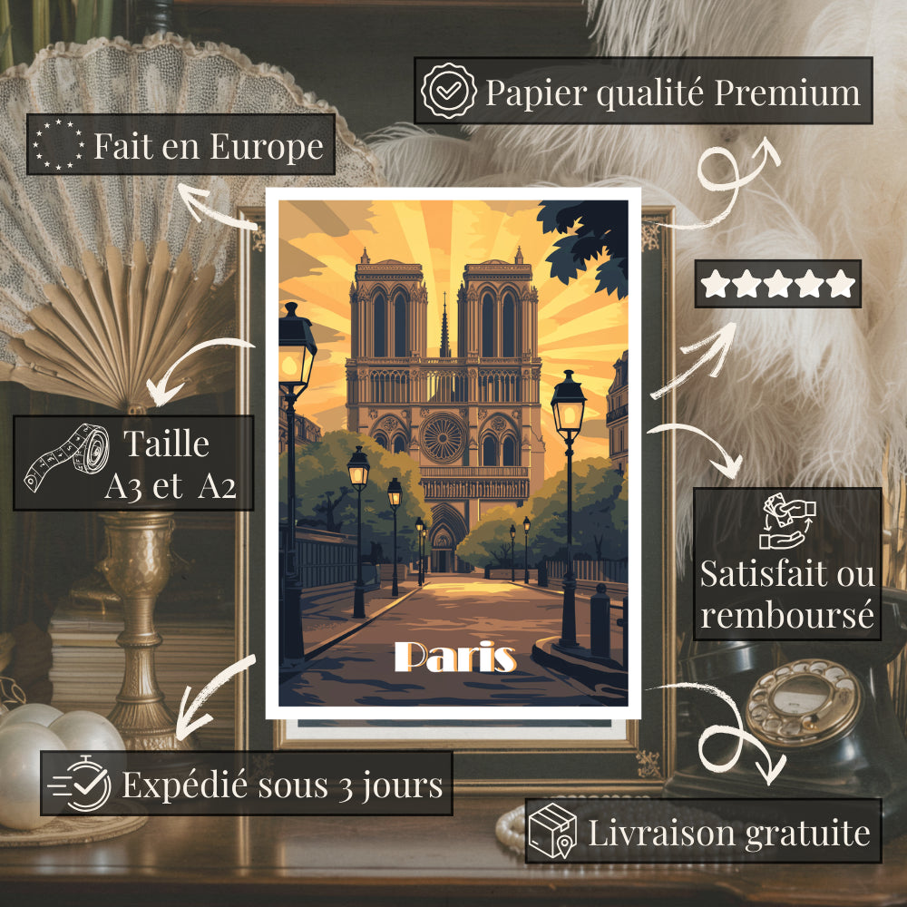 Affiches Art Déco - Collection Paris Art Déco "Notre-Dame"